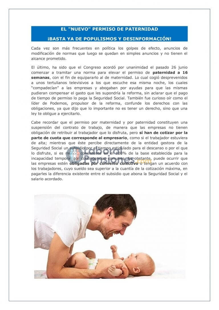 NUEVO PERMISO DE PATERNIDAD