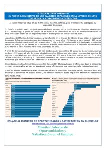 ¡¡¡ CADA VEZ MÁS POBRES !!! EL PODER ADQUISITIVO DE LOS SALARIOS ESPAÑOLES CAE A NIVELES DE 1996  Y SE FRENA LA CONVERGENCIA ENTRE CCAA