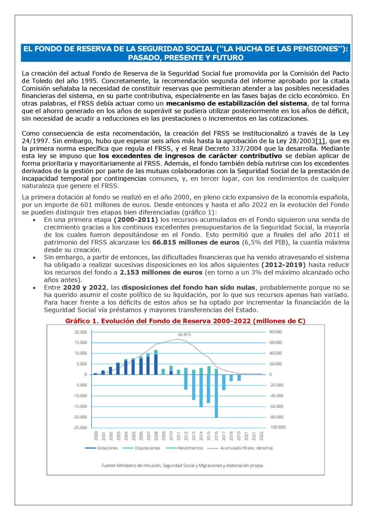 EL FONDO DE RESERVA DE LA SEGURIDAD SOCIAL (“LA HUCHA DE LAS PENSIONES ...