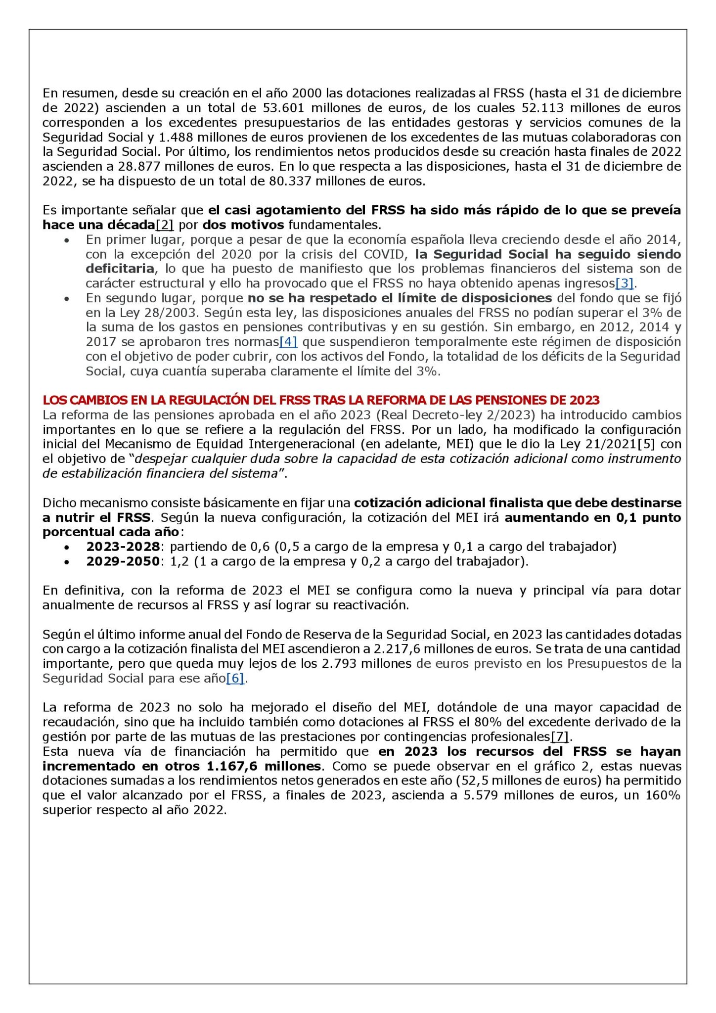 EL FONDO DE RESERVA DE LA SEGURIDAD SOCIAL (“LA HUCHA DE LAS PENSIONES ...