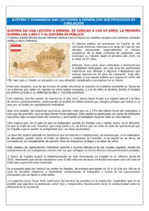 AUSTRIA Y DINAMARCA DAN LECCIONES A ESPAÑA CON SUS PENSIONES DE JUBILACIÓN