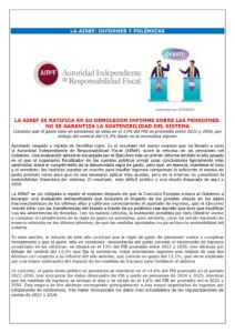 LA AIREF: INFORMES Y POLÉMICAS