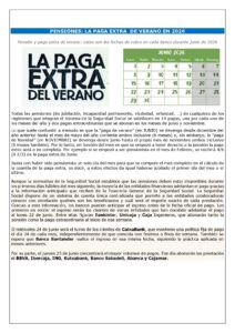 PENSIONES: LA PAGA EXTRA DE VERANO EN 2026