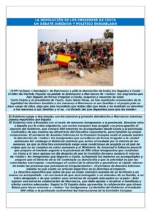 LA DEVOLUCIÓN DE LOS INVASORES DE CEUTA UN DEBATE JURÍDICO Y POLÍTICO ENDIABLADO