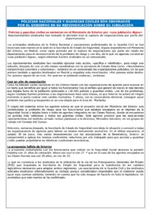 POLICIAS NACIONALES Y GUARDIAS CIVILES SON IGNORADOS POR EL GOBIERNO EN SU REIVINDICACIÓN SOBRE SU JUBILACIÓN