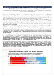 LOS PENSIONISTAS PUEDEN TENER (OTRA VEZ) LA LLAVE DE LAS ELECCIONES