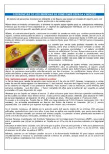 DIFERENCIAS DE LOS SISTEMAS DE PENSIONES ESPAÑA Y MEXICO