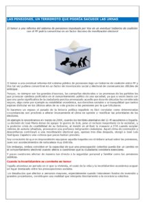 LAS PENSIONES, UN TERREMOTO QUE PODRÍA SACUDIR LAS URNAS
